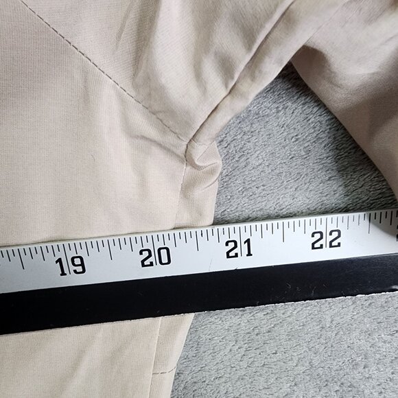 Womens Beige WinterSilks Ruffled Blouse Long Sleeve Silk & Cotton Blend Size L - Picture 8 of 10